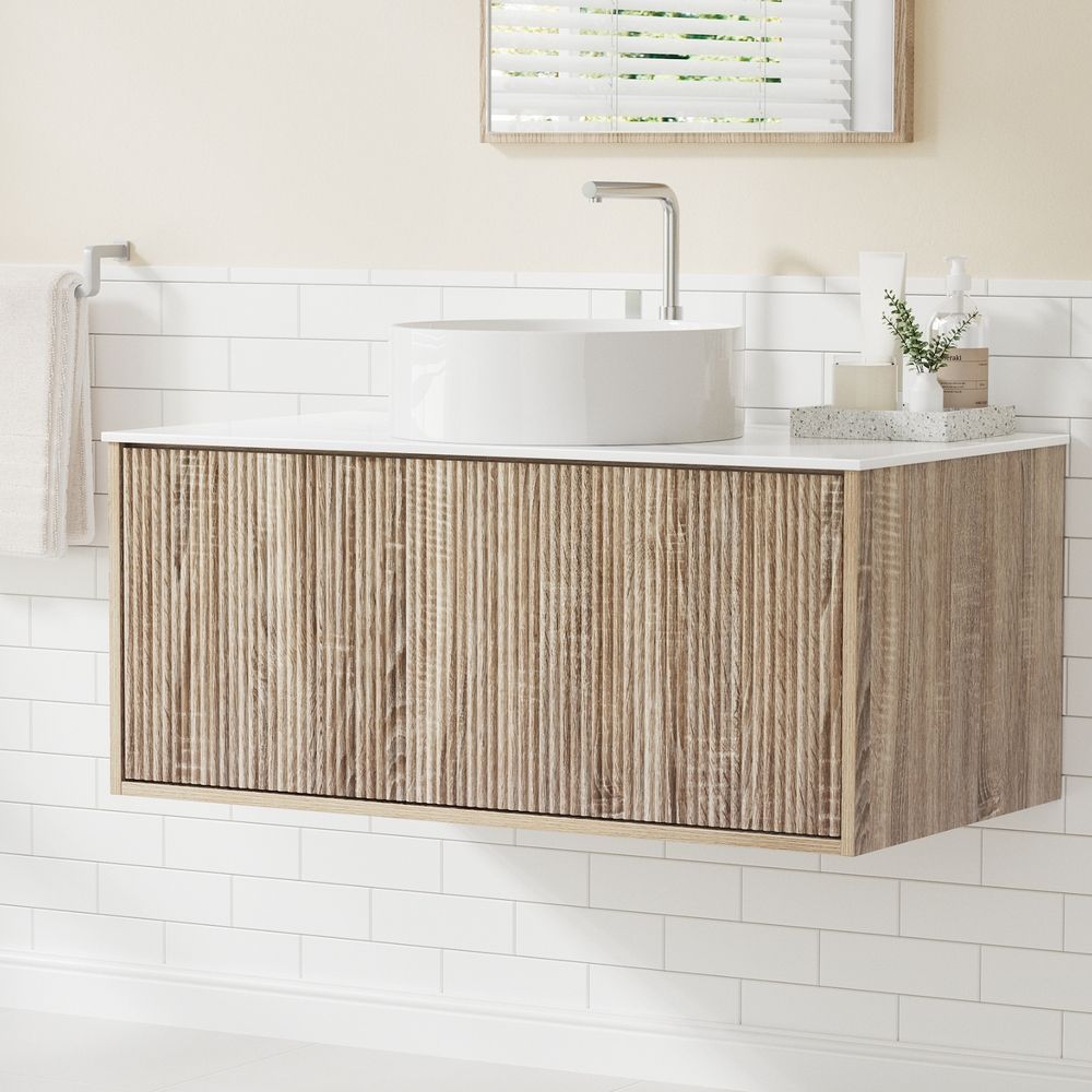 Cefito Vanity Unit 915mm Oak-Furniture > Bathroom > Vanity Units-PEROZ Accessories