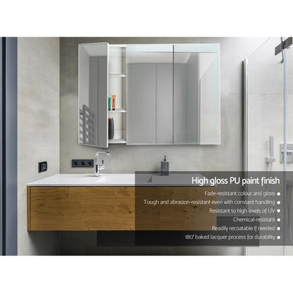 Cefito Bathroom Vanity Mirror with Storage Cabinet - White-Furniture &gt; Bathroom &gt; Bathroom Cabinets, Cupboards &amp; Storage-PEROZ Accessories