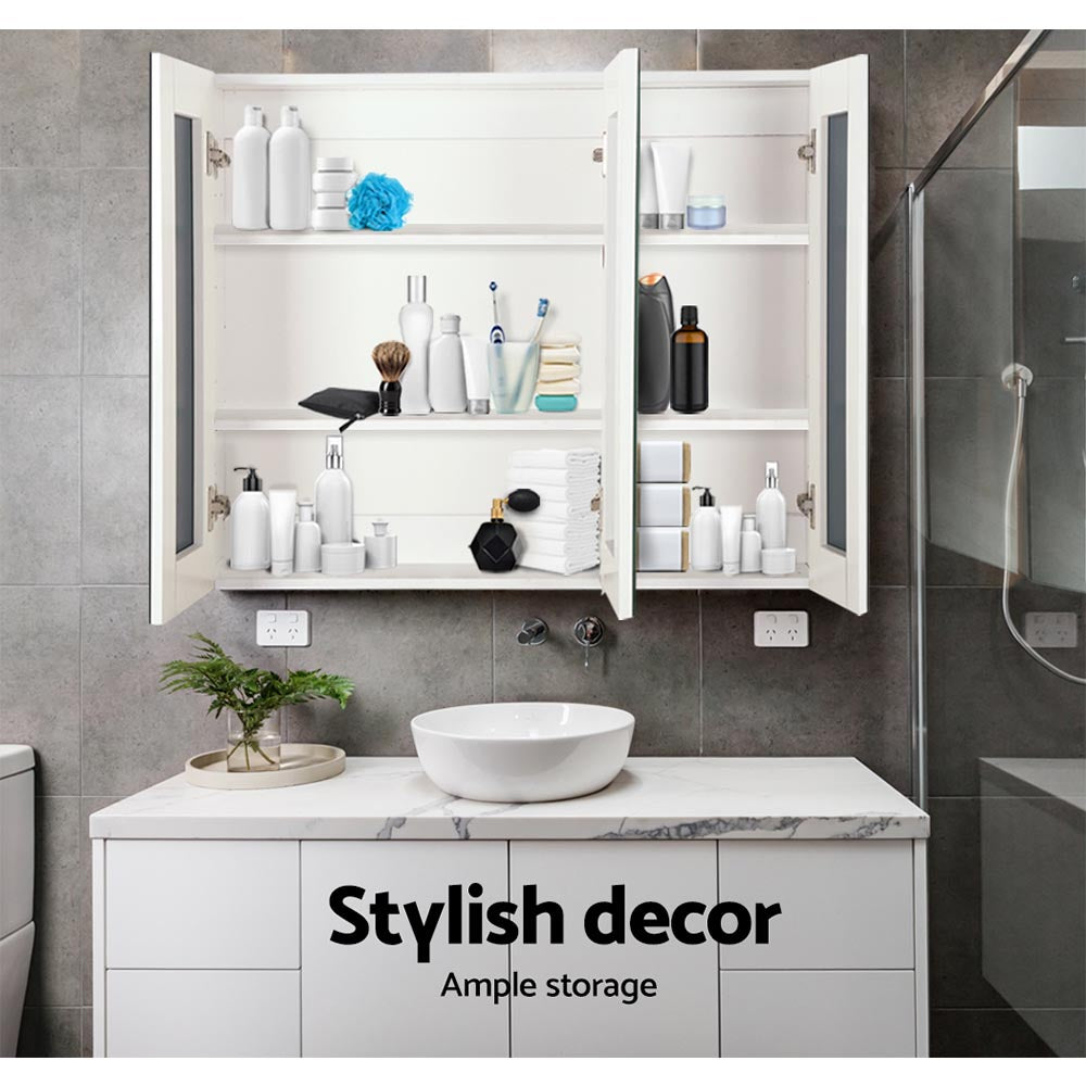 Cefito Bathroom Vanity Mirror with Storage Cabinet - White-Furniture &gt; Bathroom &gt; Bathroom Cabinets, Cupboards &amp; Storage-PEROZ Accessories