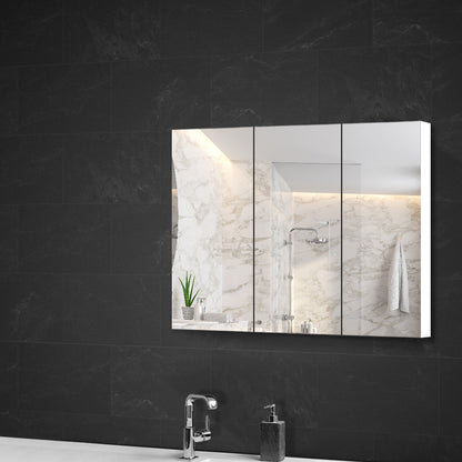 Cefito Bathroom Vanity Mirror with Storage Cabinet - White-Furniture &gt; Bathroom &gt; Bathroom Cabinets, Cupboards &amp; Storage-PEROZ Accessories