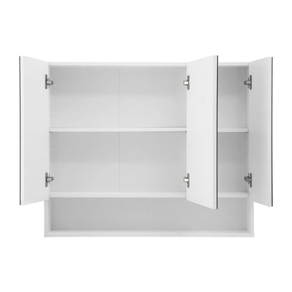 Cefito Bathroom Mirror Cabinet Medicine Adjustable Shelves Wall Hung 900x750mm White-Furniture &gt; Bathroom &gt; Bathroom Cabinets, Cupboards &amp; Storage-PEROZ Accessories