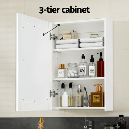Bathroom Mirror Cabinet LED 500x720mm Medicine Wall Storage-Health &amp; Beauty &gt; Cosmetic Storage &gt; Makeup Organisation &amp; Storage-PEROZ Accessories