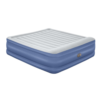 Bestway Air Mattress King Inflatable Bed 56cm Airbed Blue-Home &amp; Garden > Inflatable Mattress-PEROZ Accessories