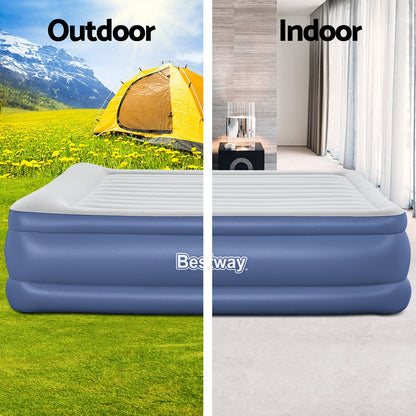 Bestway King Air Bed Inflatable Mattress Sleeping Mat Battery Built-in Pump-Home &amp; Garden &gt; Inflatable Mattress-PEROZ Accessories