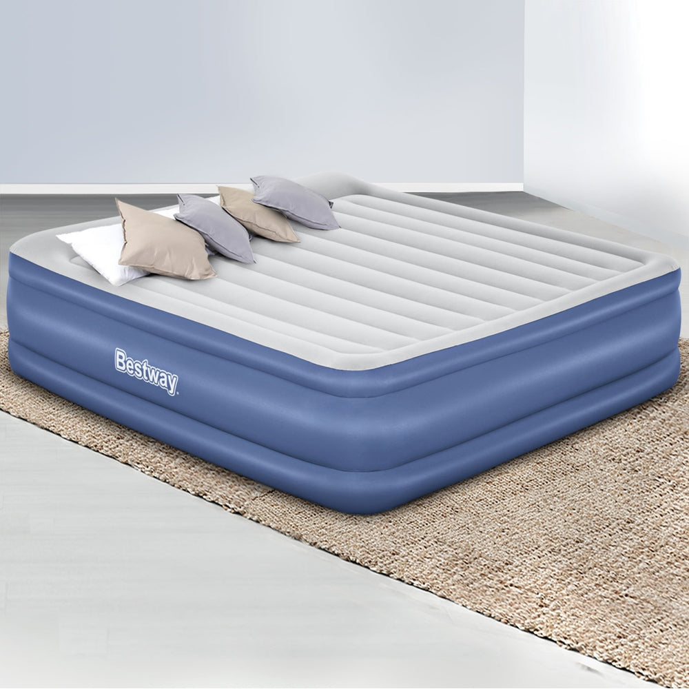 Bestway King Air Bed Inflatable Mattress Sleeping Mat Battery Built-in Pump-Home &amp; Garden &gt; Inflatable Mattress-PEROZ Accessories