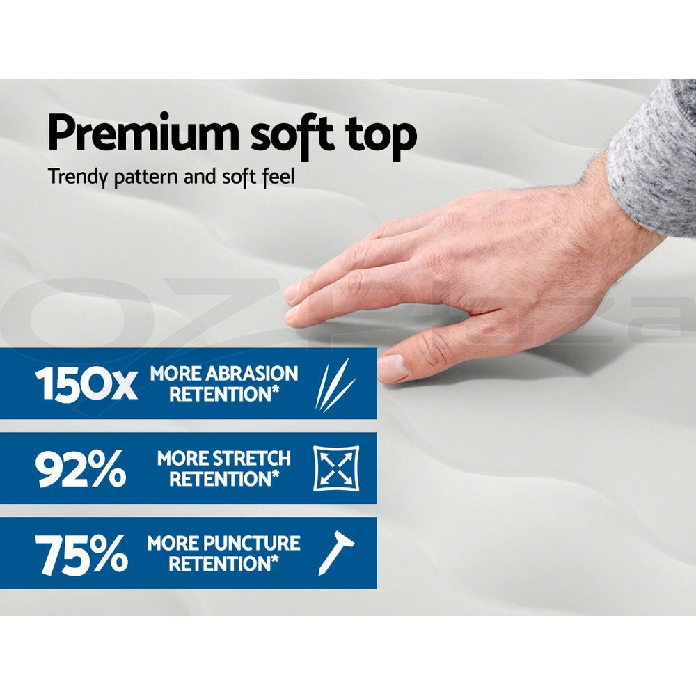 Bestway Queen Air Mattress with Built-in Pump Fortech Inflatable Bed 46cm