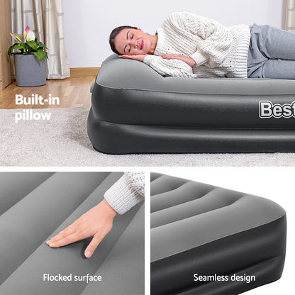 Bestway Air Mattress Single Inflatable Bed 46cm Airbed Black-Mattresses-PEROZ Accessories