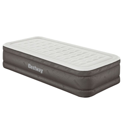 Bestway Single Air Mattress with Built-in Pump Fortech Inflatable Bed 46cm
