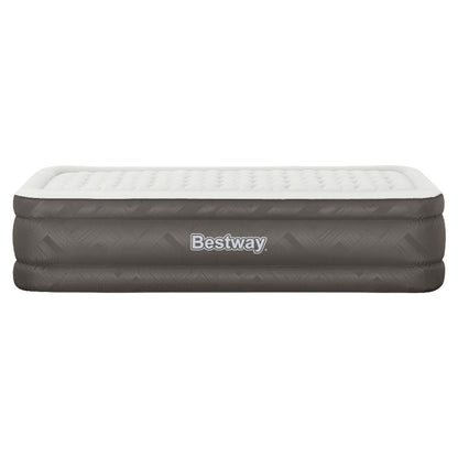 Bestway Single Air Mattress with Built-in Pump Fortech Inflatable Bed 46cm