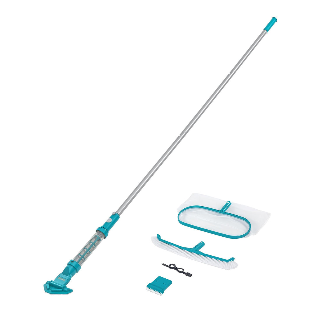 Bestway Pool Cleaner Maintenance Rechargeable Vacuum Cleaning Aluminium Pole 2m-Home &amp; Garden > Pool &amp; Accessories > Pool Sweeps &amp; Vacuums-PEROZ Accessories