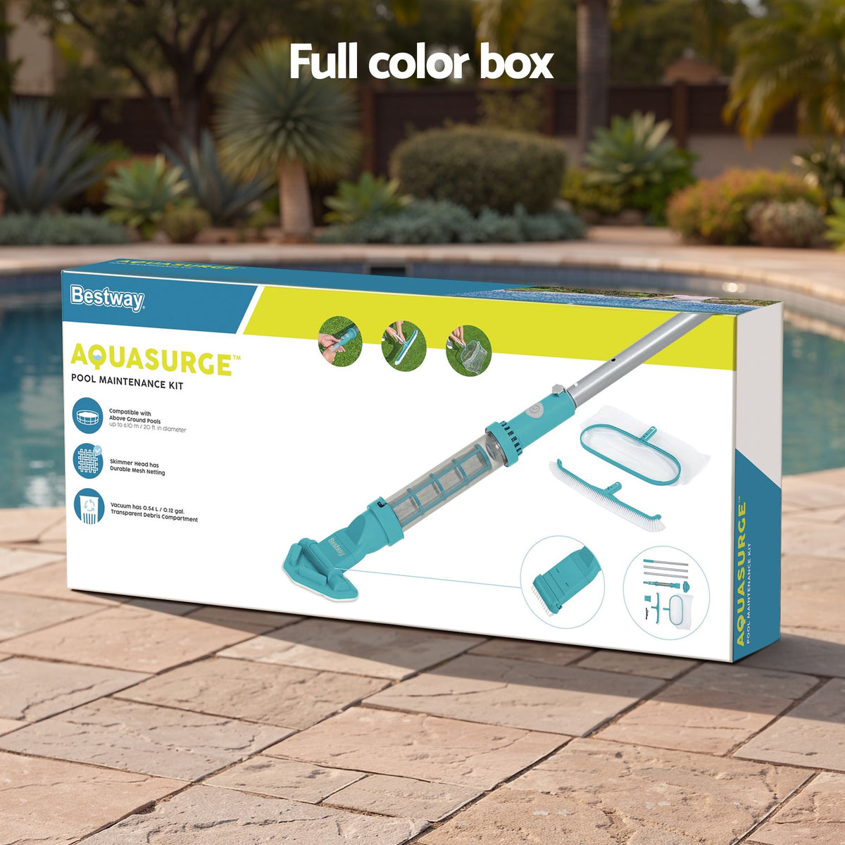Bestway Pool Cleaner Maintenance Rechargeable Vacuum Cleaning Aluminium Pole 2m-Home &amp; Garden > Pool &amp; Accessories > Pool Sweeps &amp; Vacuums-PEROZ Accessories