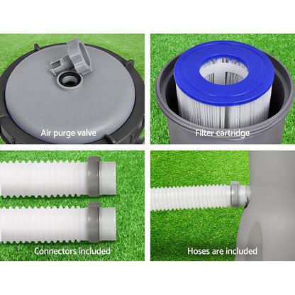 Bestway Pool Pump Cartridge Filter 800GPH 3028L/H Flowclear Filters Cleaner-Tools &gt; Pumps &gt; Pool Pumps-PEROZ Accessories