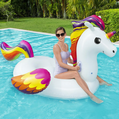 Bestway Unicorn Float Rider Inflatable Ride On Floating Pool Lounger 224x156CM-Home &amp; Garden &gt; Pool &amp; Accessories &gt; Pool Toys &amp; Inflatables-PEROZ Accessories
