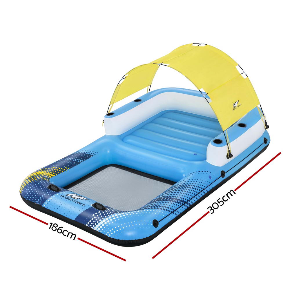 Bestway Inflatable Floating Island Float Lounger Sunshade Pool Bed 3.05Mx1.86M-Home &amp; Garden &gt; Pool &amp; Accessories &gt; Pool Toys &amp; Inflatables-PEROZ Accessories