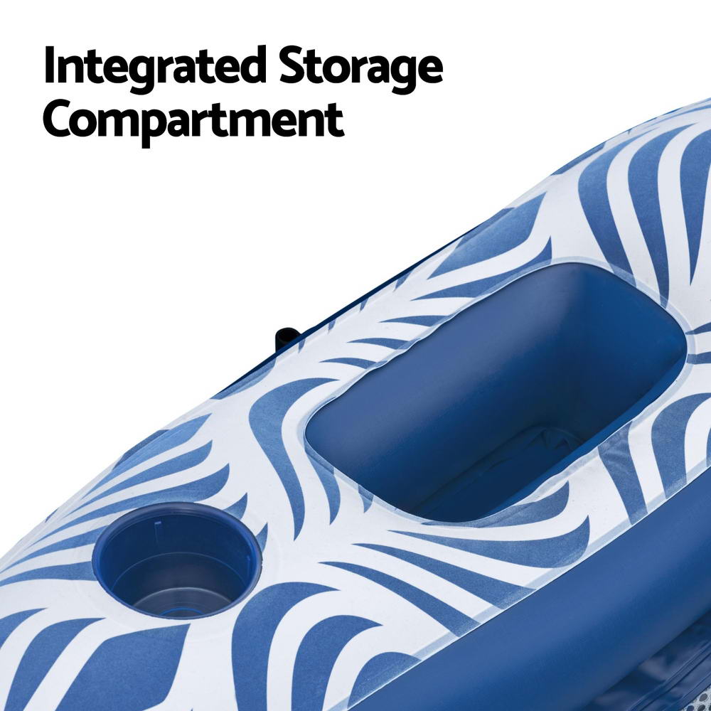 Bestway Inflatable Floating Float Lounger with Sunshade Canopy 1.98Mx1.12M Blue-Home &amp; Garden &gt; Pool &amp; Accessories &gt; Pool Toys &amp; Inflatables-PEROZ Accessories