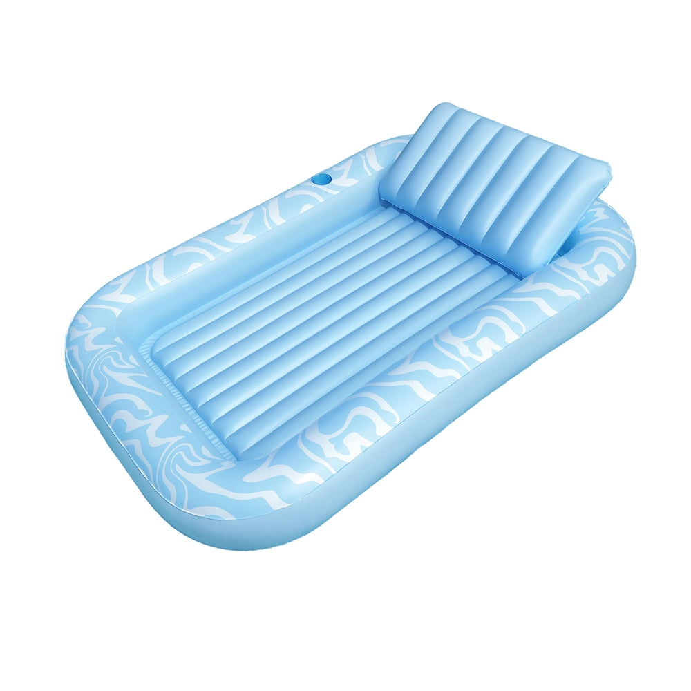 Bestway Float Floating Seat Pool Lounger Inflatable Lounge Chair Bed Pillow Cup Holder 2.03MX1.37M-Home &amp; Garden > Pool &amp; Accessories > Pool Toys &amp; Inflatables-PEROZ Accessories