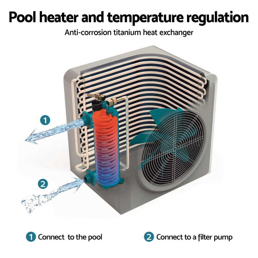 Bestway 4.4kW Pool Heater Water Temperature Heating Fit Pools up to 30,000L-Home &amp; Garden &gt; Fountains &gt; Fountain &amp; Ponds Accessories-PEROZ Accessories