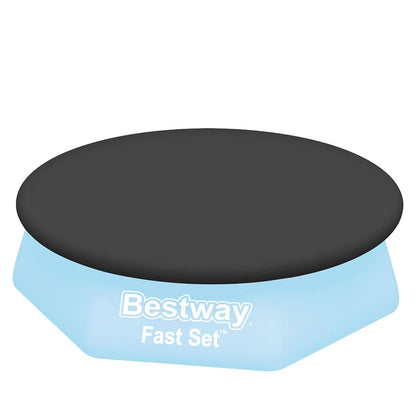 Bestway Pool Cover Fits 2.44m Above Ground Swimming Pool PVC Blanket-Home &amp; Garden > Pool &amp; Accessories > Pool Covers &amp; Accessories-PEROZ Accessories