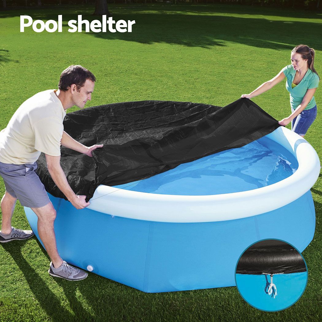 Bestway Pool Cover Fits 2.44m Above Ground Swimming Pool PVC Blanket-Home &amp; Garden > Pool &amp; Accessories > Pool Covers &amp; Accessories-PEROZ Accessories