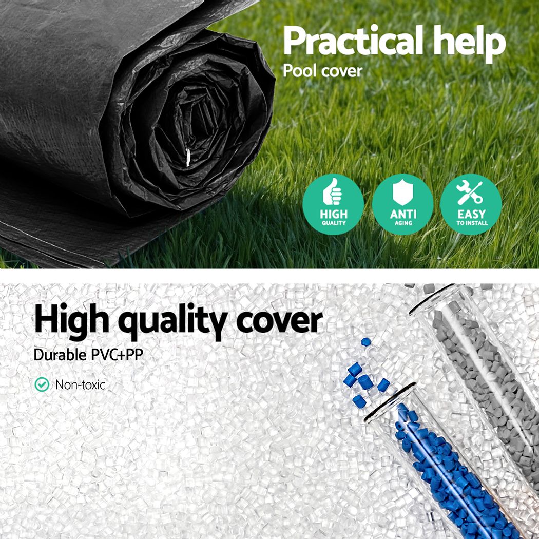 Bestway Pool Cover Fits 2.44m Above Ground Swimming Pool PVC Blanket-Home &amp; Garden > Pool &amp; Accessories > Pool Covers &amp; Accessories-PEROZ Accessories