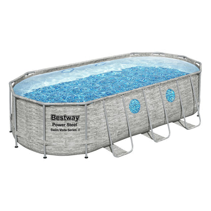 Bestway Swimming Pool 549x274x122cm Steel Frame Above Ground Pools Filter Pump Ladder 13430L-Home &amp; Garden &gt; Pool &amp; Accessories &gt; Swimming Pools-PEROZ Accessories