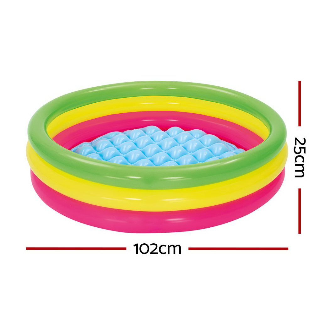 Bestway Kids Inflatable Pool Above Ground Round Splash Pool 102x102x25cm-Home &amp; Garden &gt; Pool &amp; Accessories &gt; Swimming Pools-PEROZ Accessories