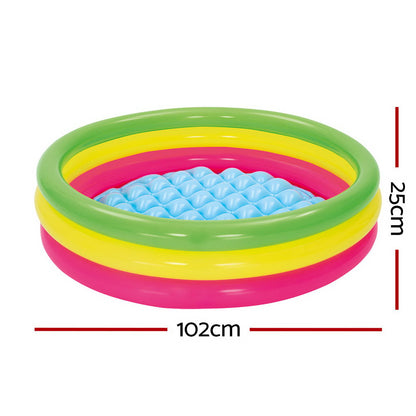 Bestway Kids Inflatable Pool Above Ground Round Splash Pool 102x102x25cm-Home &amp; Garden &gt; Pool &amp; Accessories &gt; Swimming Pools-PEROZ Accessories