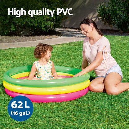 Bestway Kids Inflatable Pool Above Ground Round Splash Pool 102x102x25cm-Home &amp; Garden &gt; Pool &amp; Accessories &gt; Swimming Pools-PEROZ Accessories