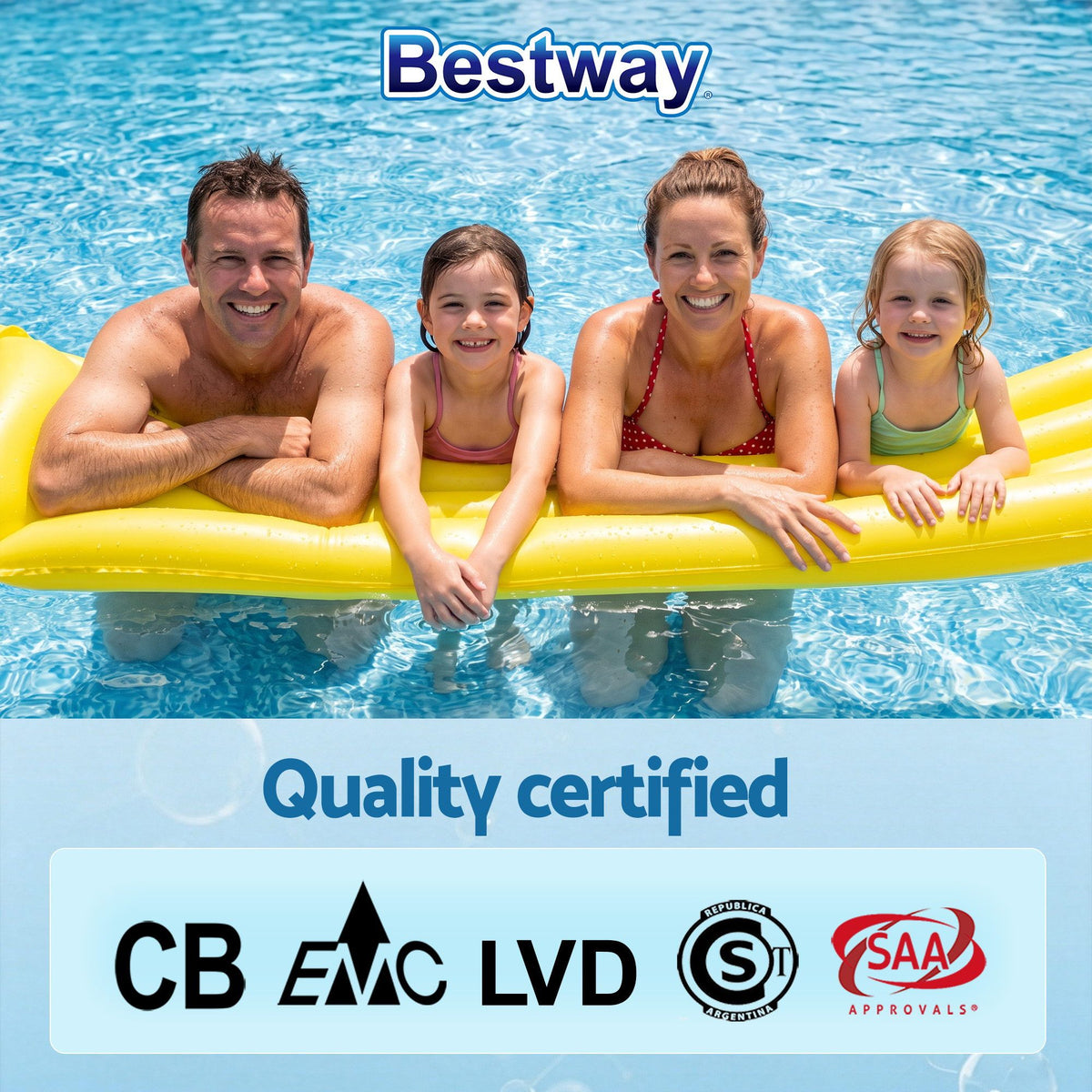 Bestway Swimming Pools 305cm x 200cm x 84cm Steel Above Ground Backyard Pool Set-Home &amp; Garden > Pool &amp; Accessories > Swimming Pools-PEROZ Accessories