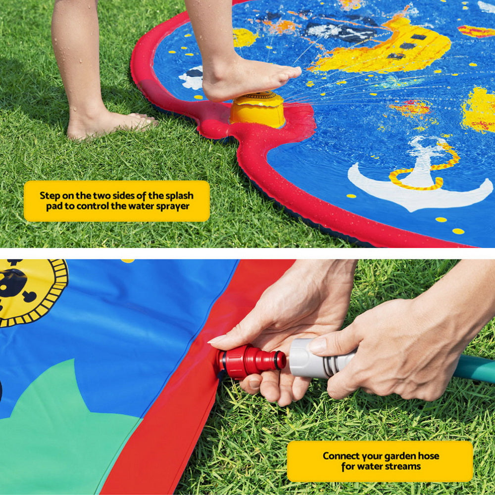 Bestway Kids Splash Pad Pool Sprinkler Spray Play Mat Water Fun Toys 170cm x140cm-Baby &amp; Kids &gt; Baby &amp; Kid&