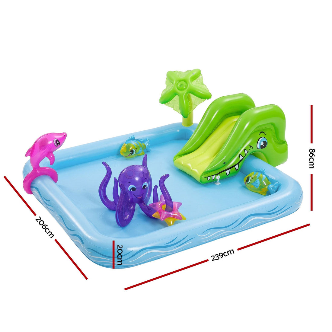 Bestway Kids Pool 239x206x86cm Inflatable Above Ground Play Pools 308L-Home &amp; Garden > Pool &amp; Accessories > Pool Toys &amp; Inflatables-PEROZ Accessories
