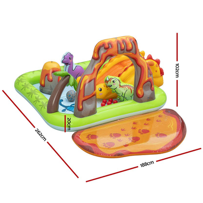 Bestway Inflatable Kids Pool with Slide Balls Play Dinosaur Toy 262cmx188cm