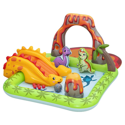 Bestway Inflatable Kids Pool with Slide Balls Play Dinosaur Toy 262cmx188cm