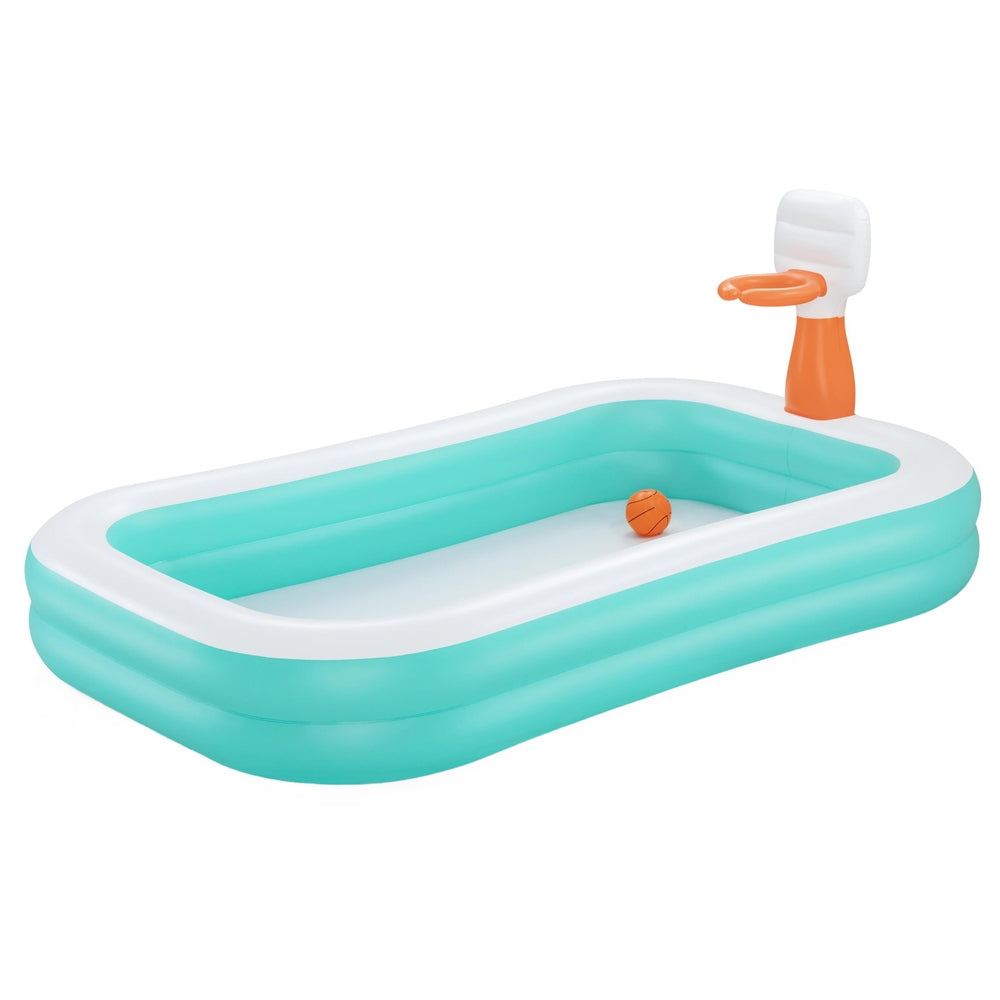 Bestway Kids Inflatable Pool Above Ground Play Pools Basketball Hoop 251x168cm-Home &amp; Garden &gt; Pool &amp; Accessories &gt; Pool Toys &amp; Inflatables-PEROZ Accessories