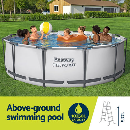 Bestway 366cm Swimming Pool Above Ground Pools Round Filter Pump Cover Ladder-Home &amp; Garden > Pool &amp; Accessories > Swimming Pools-PEROZ Accessories