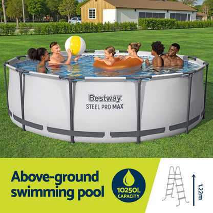 Bestway 366cm Swimming Pool Above Ground Pools Round Filter Pump Cover Ladder-Home &amp; Garden &gt; Pool &amp; Accessories &gt; Swimming Pools-PEROZ Accessories