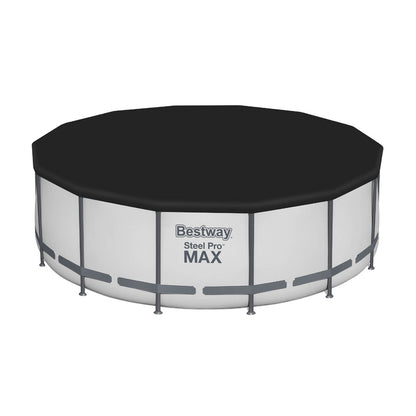 Bestway Swimming Pool 427x427x122cm Steel Frame Above Ground Pools Round Filter Pump Ladder-Home &amp; Garden &gt; Pool &amp; Accessories &gt; Swimming Pools-PEROZ Accessories