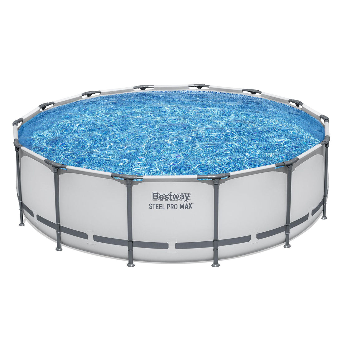 Bestway Swimming Pools 427cm x 107cm Steel Above Ground Round Backyard Pool Set White-Home &amp; Garden > Pool &amp; Accessories > Swimming Pools-PEROZ Accessories