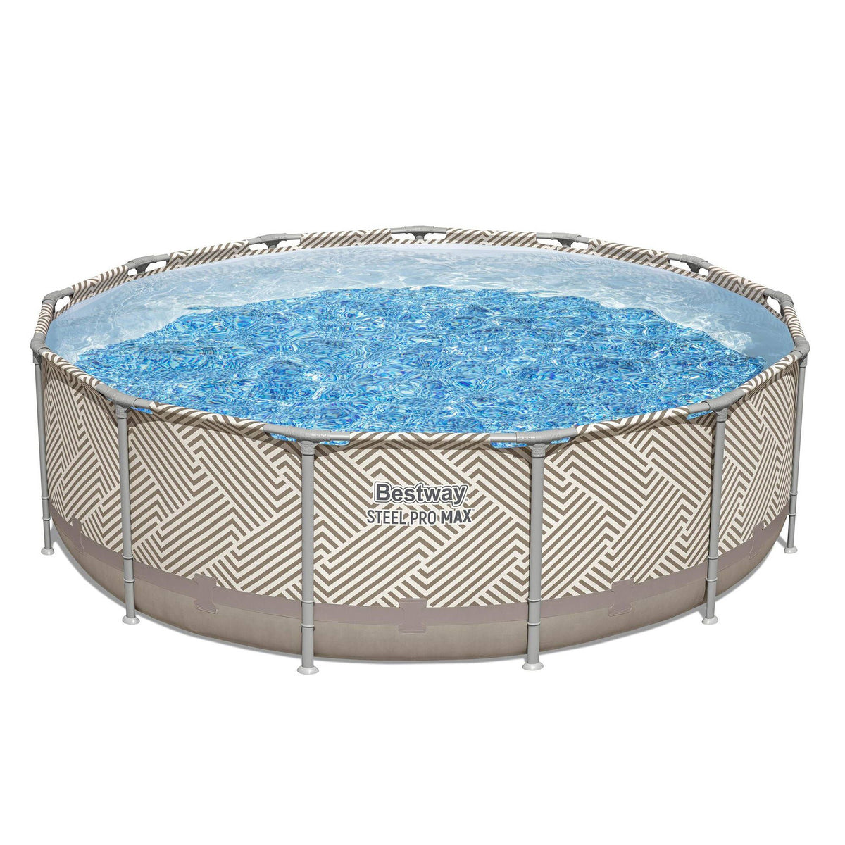 Bestway Swimming Pools 396cm x 107cm Steel Above Ground Canopy Backyard Pool Set White-Home &amp; Garden > Pool &amp; Accessories > Swimming Pools-PEROZ Accessories