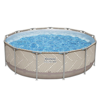 Bestway Swimming Pools 396cm x 107cm Steel Above Ground Canopy Backyard Pool Set White-Home &amp; Garden > Pool &amp; Accessories > Swimming Pools-PEROZ Accessories