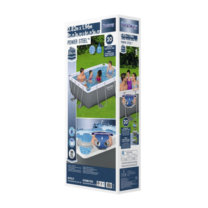 Bestway Swimming Pool 282x196x84cm Steel Frame Above Ground Pools Filter Pump 3662L-Home &amp; Garden &gt; Pool &amp; Accessories &gt; Swimming Pools-PEROZ Accessories