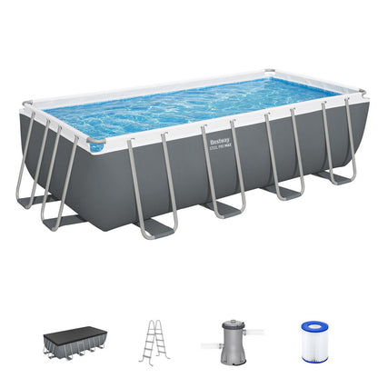 Bestway Swimming Pool Steel Frame Pool Set w/ Filter Pump Ladder Cover 488x244cm-Home &amp; Garden &gt; Pool &amp; Accessories &gt; Swimming Pools-PEROZ Accessories