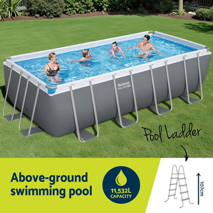 Bestway Swimming Pool Steel Frame Pool Set w/ Filter Pump Ladder Cover 488x244cm-Home &amp; Garden &gt; Pool &amp; Accessories &gt; Swimming Pools-PEROZ Accessories