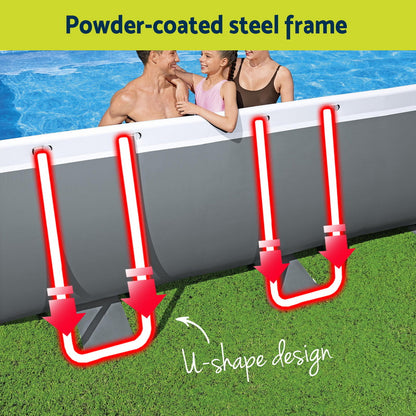 Bestway Swimming Pool Steel Frame Pool Set w/ Filter Pump Ladder Cover 488x244cm-Home &amp; Garden &gt; Pool &amp; Accessories &gt; Swimming Pools-PEROZ Accessories