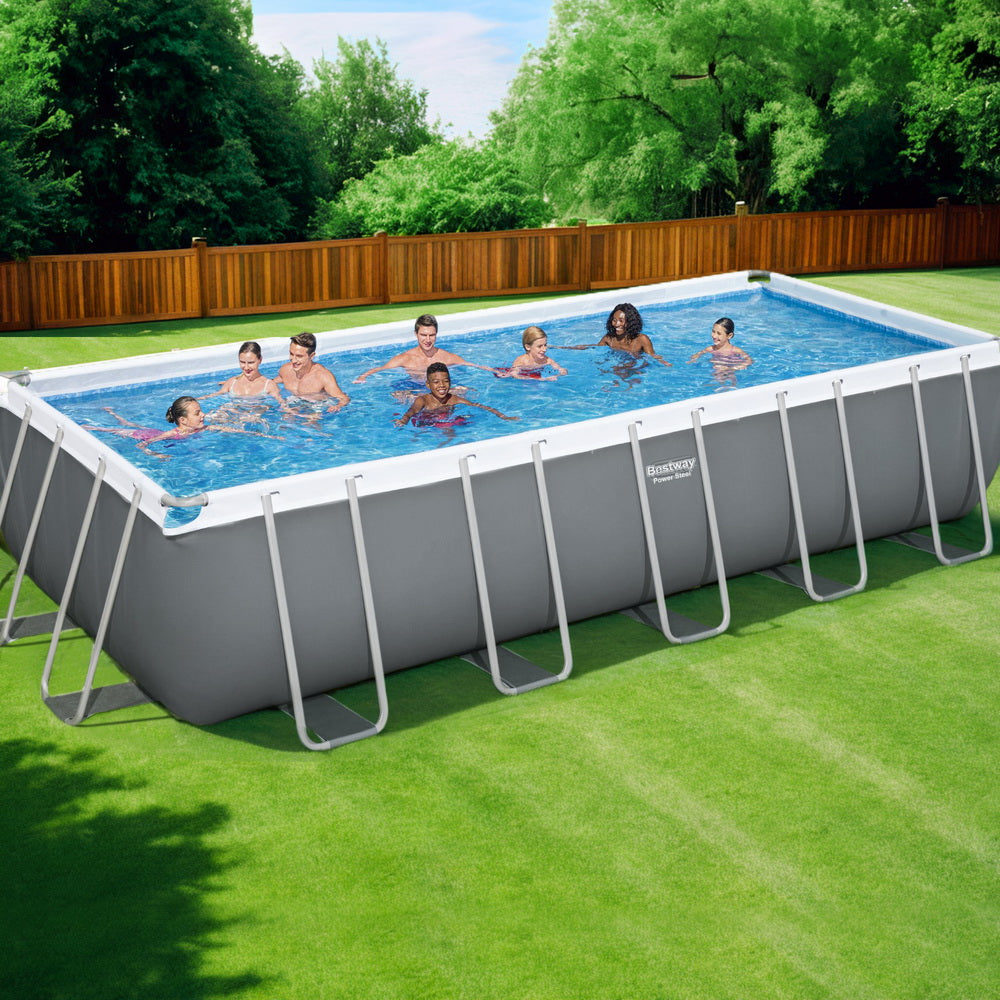 Bestway Swimming Pool 640x274x132cm Steel Frame Above Ground Pools Filter Pump Ladder 19281L-Home &amp; Garden &gt; Pool &amp; Accessories &gt; Swimming Pools-PEROZ Accessories