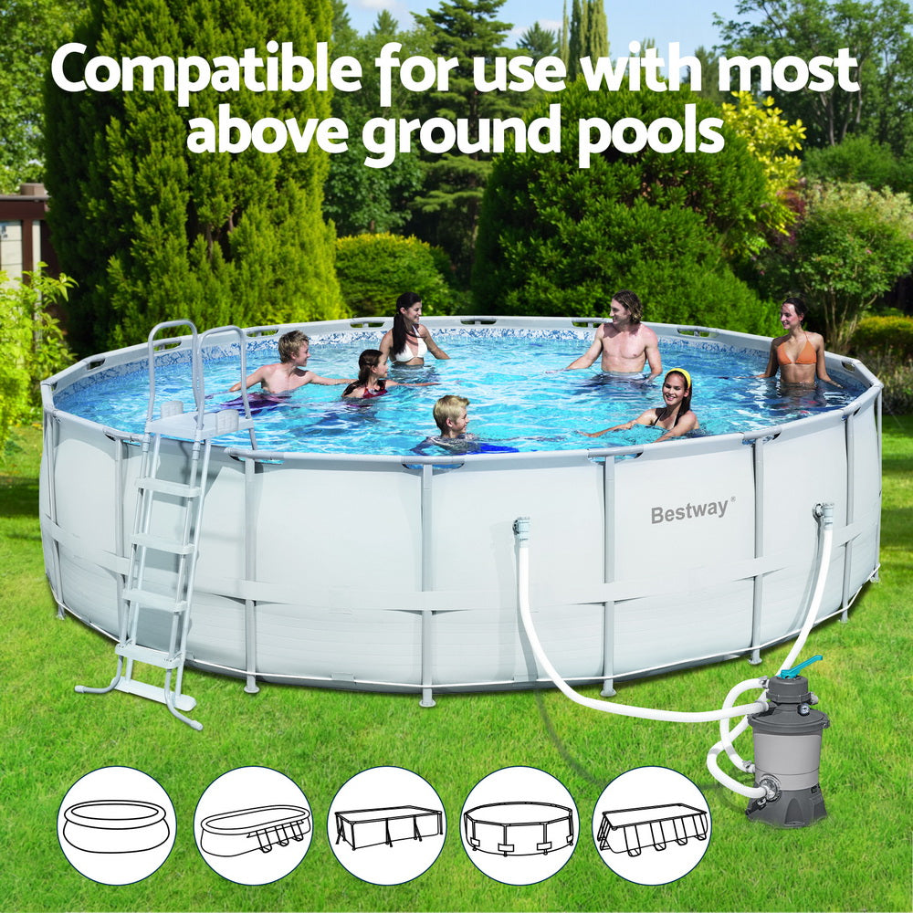 Bestway Pool Pump Sand Filter 800GPH 3028L/H Pools Flowclear Filters-Home &amp; Garden > Pool &amp; Accessories > Swimming Pools-PEROZ Accessories