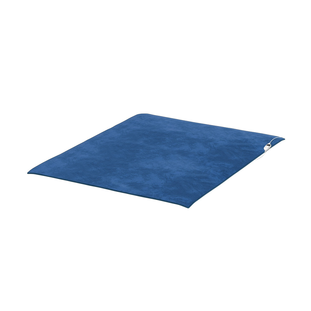 Bedra Electric Heated Blanket Washable Throw Rug Coral Fleece Blue-Heated Throw Rug-PEROZ Accessories