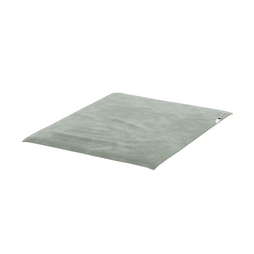 Bedra Electric Heated Blanket Washable Throw Rug Coral Fleece Light Green-Heated Throw Rug-PEROZ Accessories