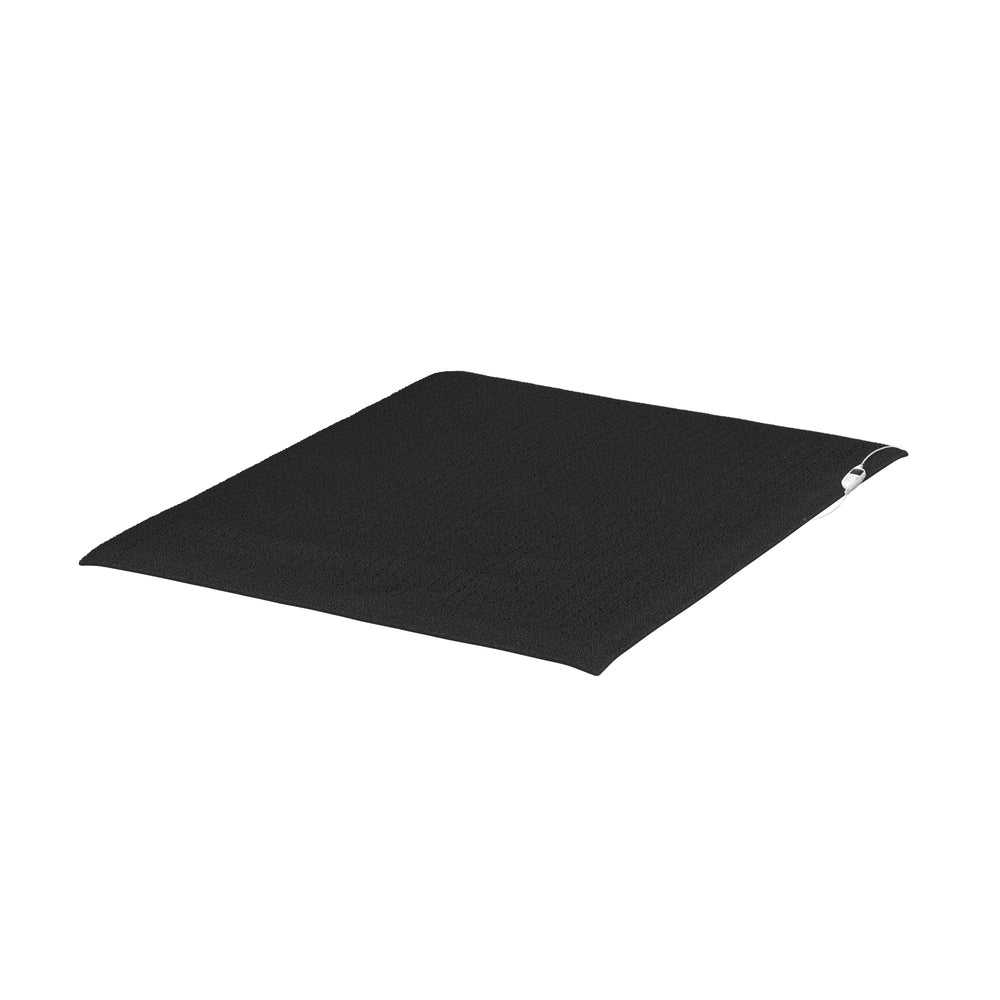 Bedra Electric Heated Blanket Washable Throw Rug Sherpa Coral Fleece Charcoal-Heated Throw Rug-PEROZ Accessories