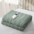 Bedra Electric Heated Blanket Washable Throw Rug Sherpa Coral Fleece Green-Heated Throw Rug-PEROZ Accessories